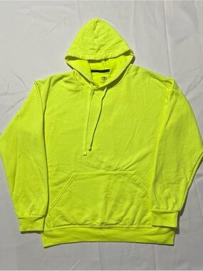 Men's V-Neck Sweater in Neon Yellow/lime medium MM-905